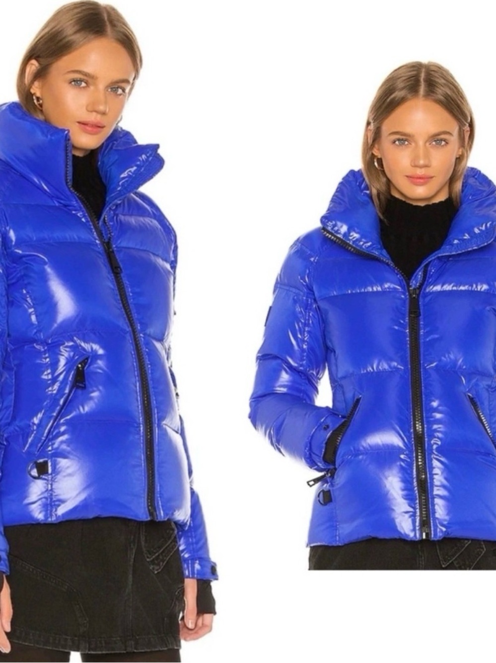 SAM. New York Freestyle Royal Blue Glossy Down Puffer Jacket M